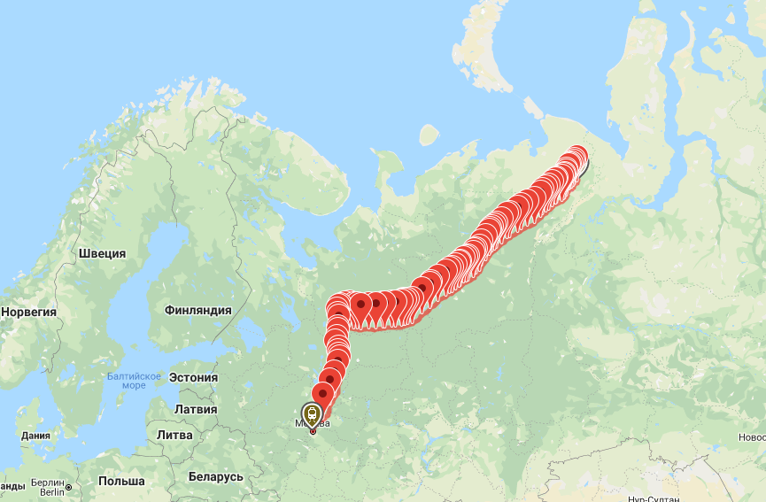 Маршрут воркута новороссийск по станциям. Москва Воркута маршрут.