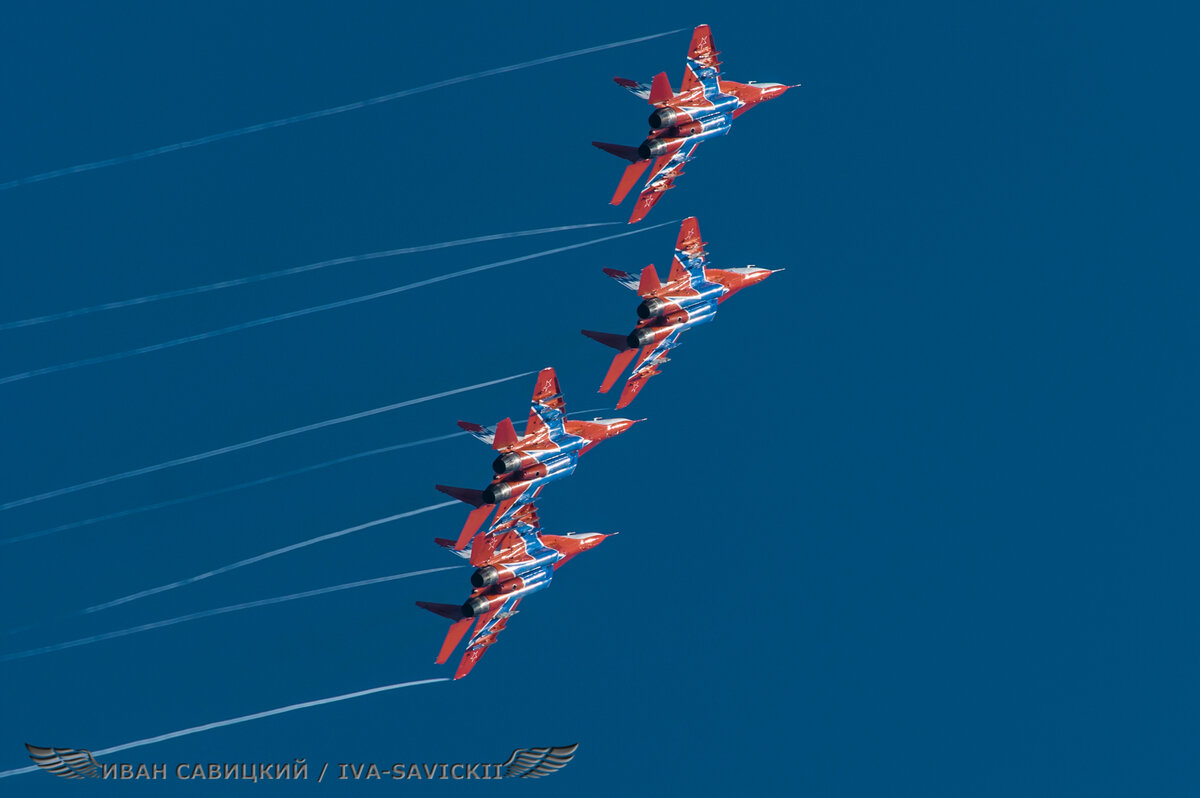 Самолёты МиГ-29 пилотажной группы "Стрижи", Краснодар-Центральный, 11/2013