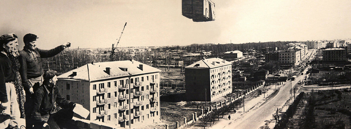 Кострома. Вид на улицу Советская со строящегося дома №92