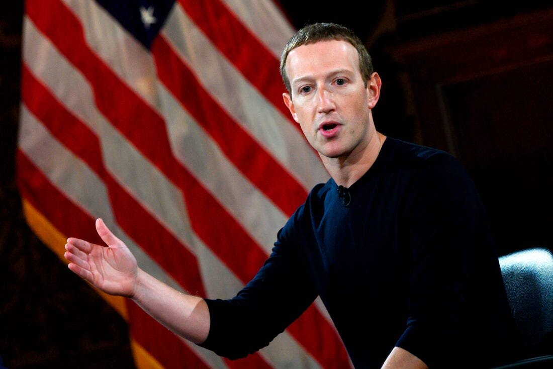 Генеральный директор Facebook Марк Цукерберг из Джорджтаунского университета в 2019 году. Эндрю Кабальеро-Рейнольдс / AFP через Getty Images