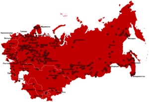 Карта лагерей системы ГУЛАГ