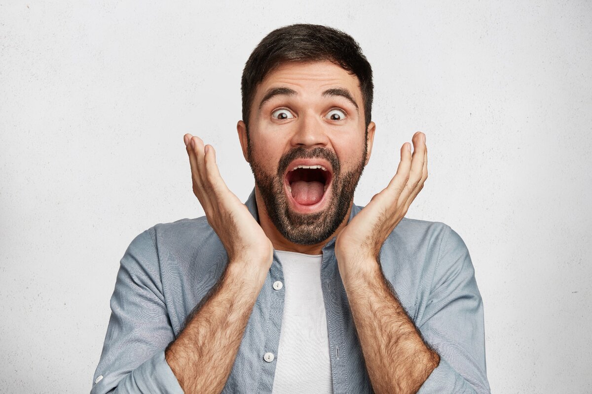 Can i surprised. Восклицающий человек. Surprised person.