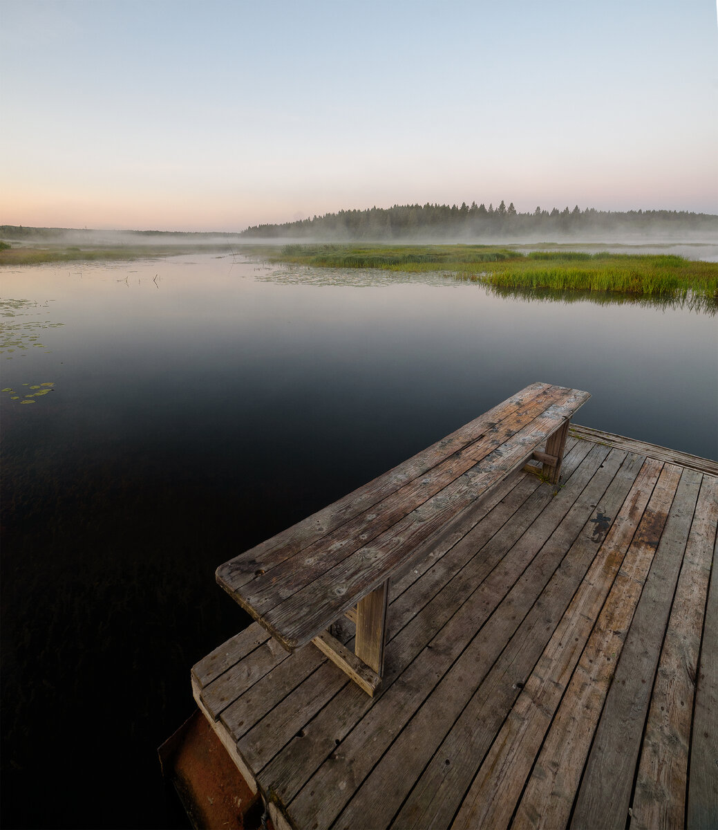 Туманное утро на реке Песчанка(Снято на Samyang 14mm F2.8)