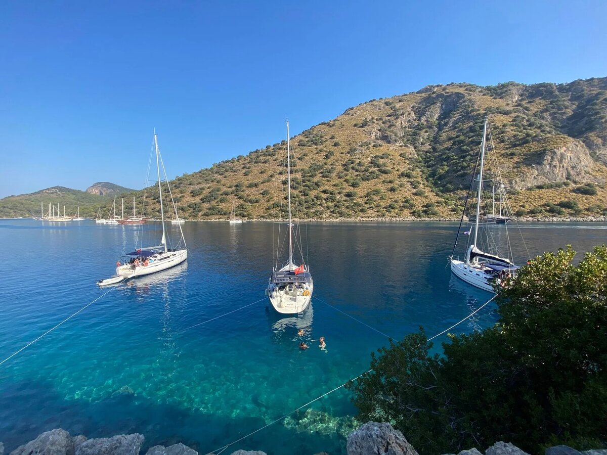 Якорная стоянка у острова Гемилер \ Gemiler 