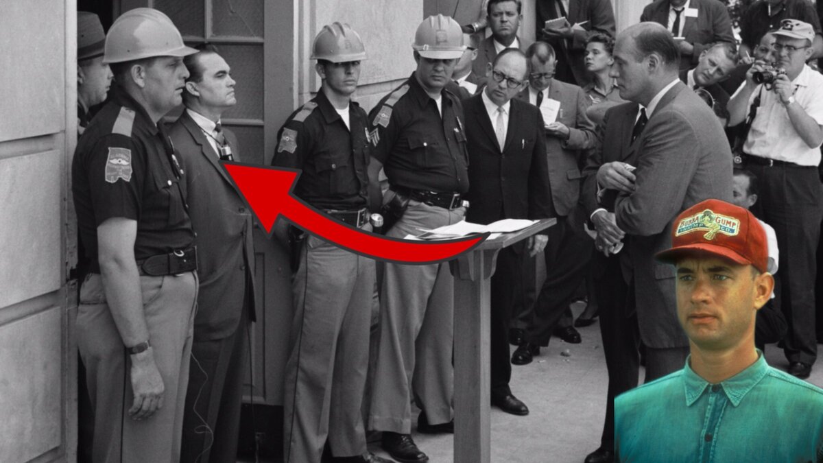 Джордж Уоллес «защищает» Университет Алабамы от первых чернокожих студентов