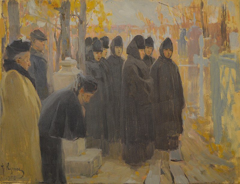 А. М. Корин. «Панихида по Иллариону Михайловичу Прянишникову» (1900) фото из открытых источников 