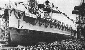 «Адмирал граф Шпее» сходит со стапеля