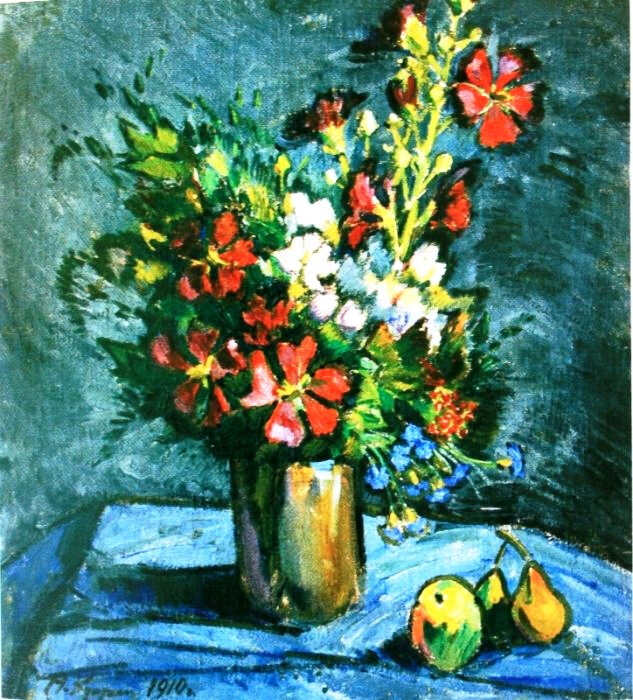 А.Куприн. Мальвы на чёрном фоне. 1910.