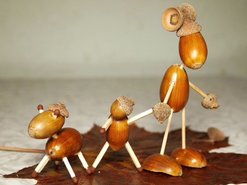 Как сделать грибы из природного материала?