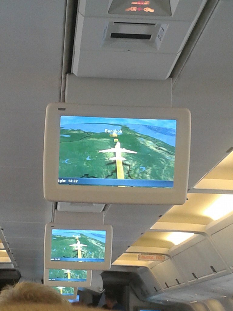 Бангкок. Фото в самолете