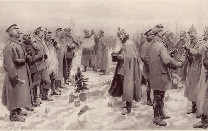 Даже на фронте есть место празднику