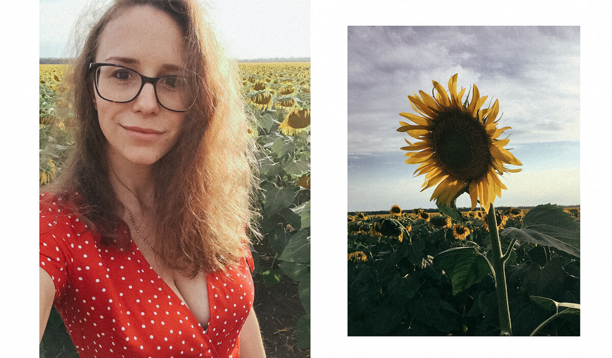 Фотосессия в подсолнухах