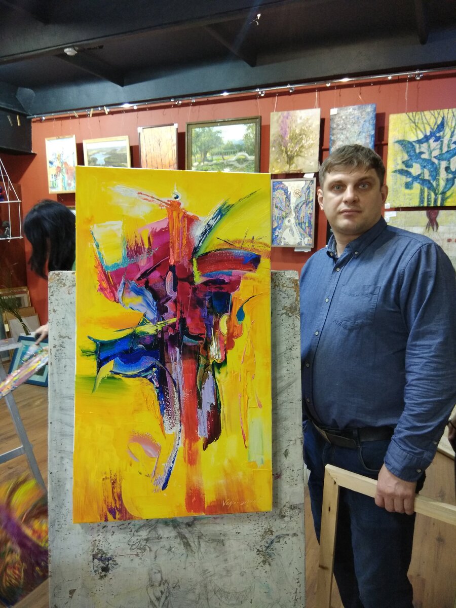 Мастер-класс "Абстракция" С художником Ильей Керницким. Галерея "Лист"