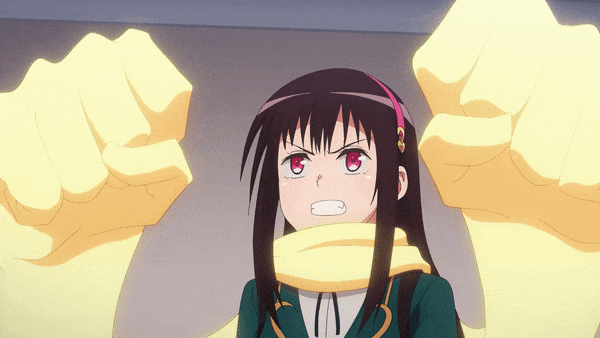 ГИФ'ка из аниме: Кана в гневе.