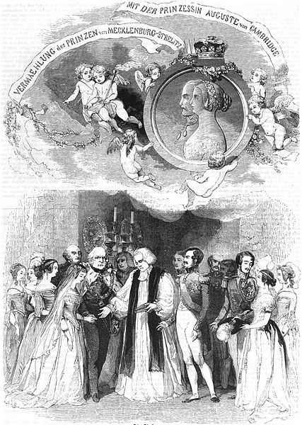 Свадебная церемония принцессы Августы, "llustrirte Zeitung", сентябрь 1843. (сс) Wikimedia Commons