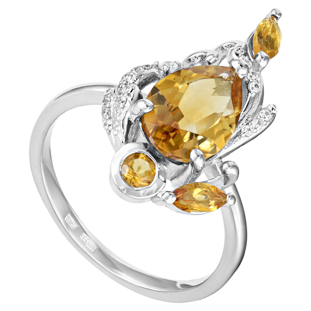 Серебряное кольцо с цитрином (интернет-магазин lazurit-online.com)