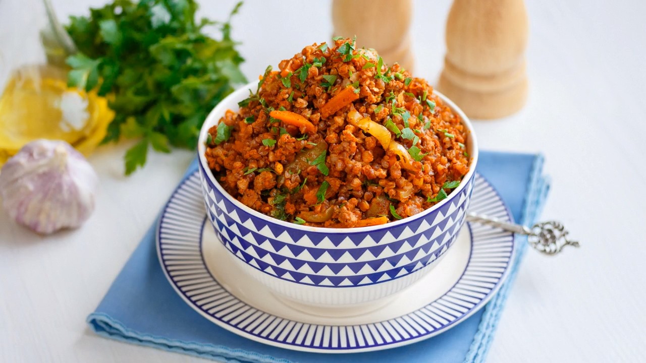 🥘 Гречка по-купечески с фаршем — видео рецепт простой и вкусной гречневой  каши с мясом! | Рецепты с фото и видео - только лучшее от Аймкук | Дзен