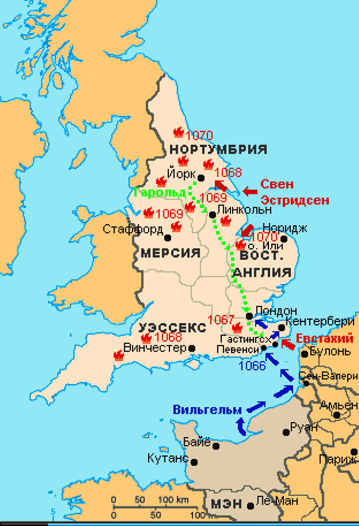 В чем состояли главные нормандского завоевания англии. Нормандское завоевание в 1066 году. 1066 Г нормандское завоевание Англии. Нормандское завоевание Британии карта. Нормандское завоевание Англии 1066 карта.