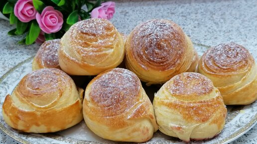 Необычные слойки с тремя начинками.Супер вкусный рецепт.Просто тает во рту