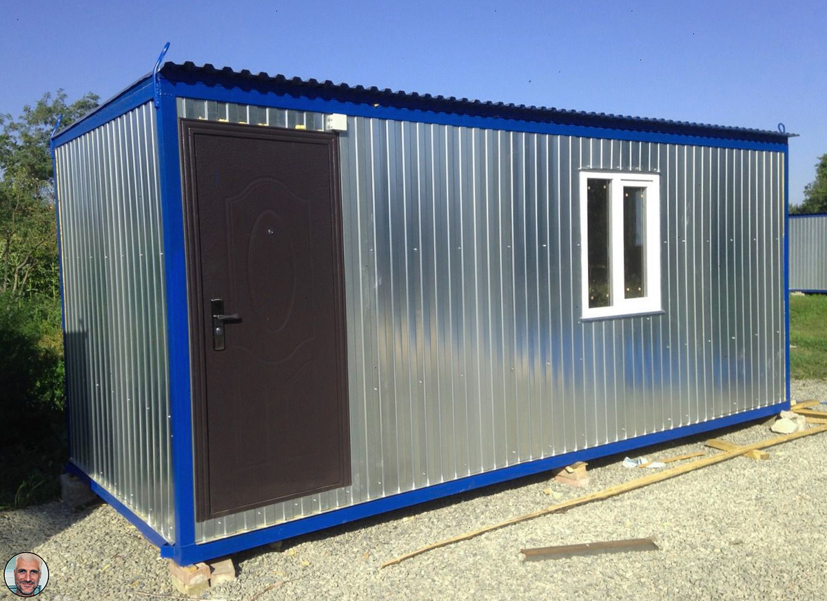 Бытовка с одним окном и  дверью