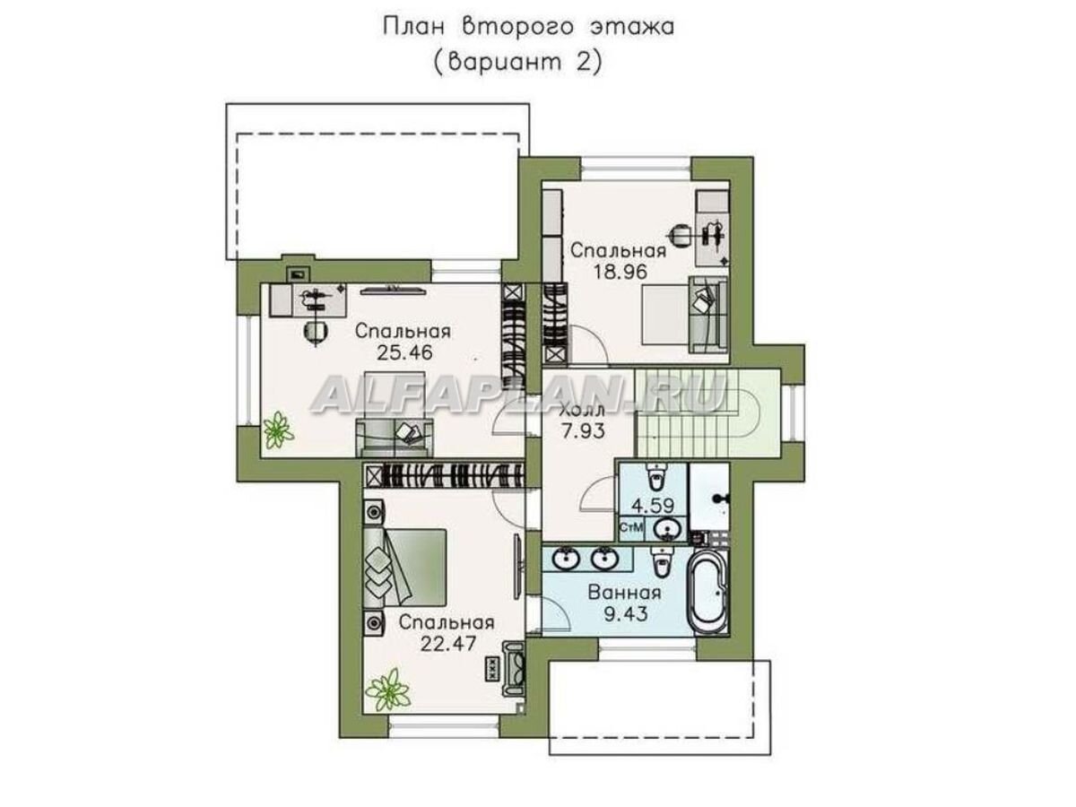 Планировка дома по проекту "Северная корона" 193а