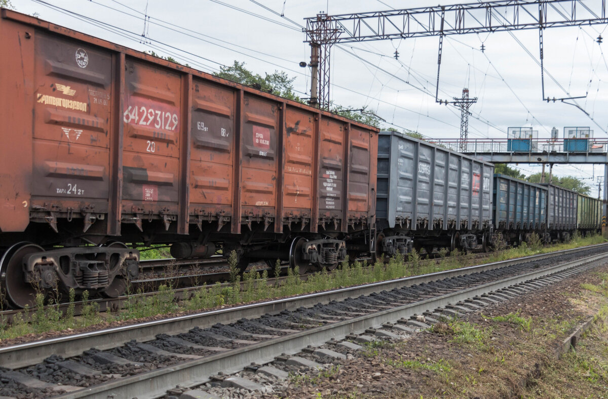 фото грузового поезда на железной дороге