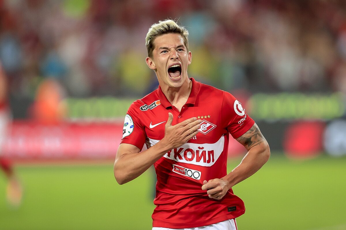 Сегодня Антон Зиньковский забил свой дебютный мяч за Спартак. Фото официального сайта ФК Спартак Москва.