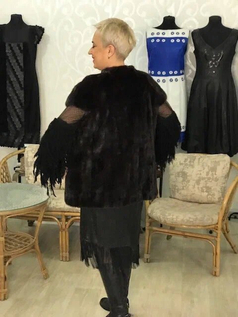 Переделка жилета из меха норки в куртку. Ателье Ирины Берзиной.
