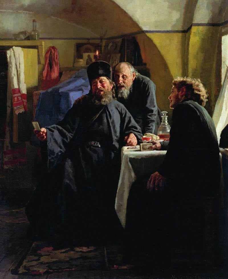 Николай Васильевич Неврев (1830-1904) "Монахи" (1880)