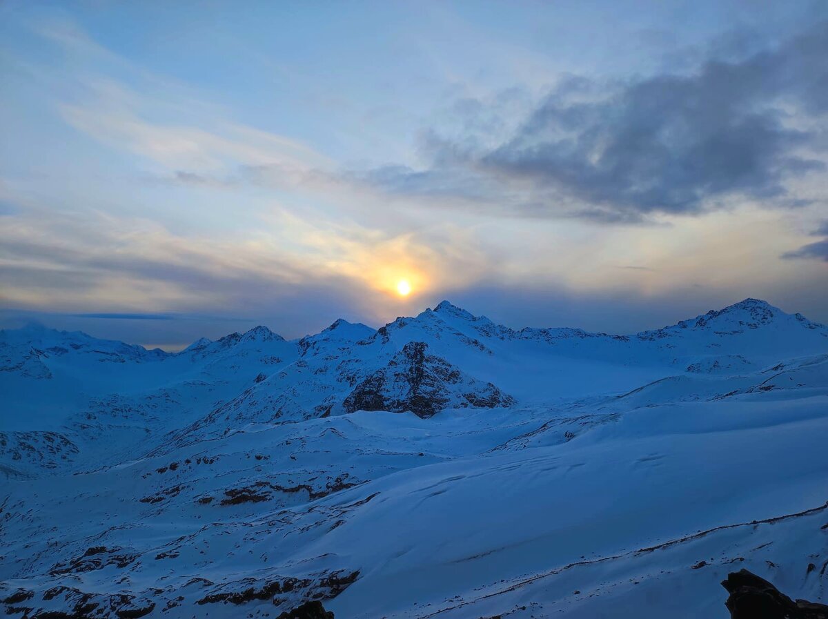 Закат на Эльбрусе