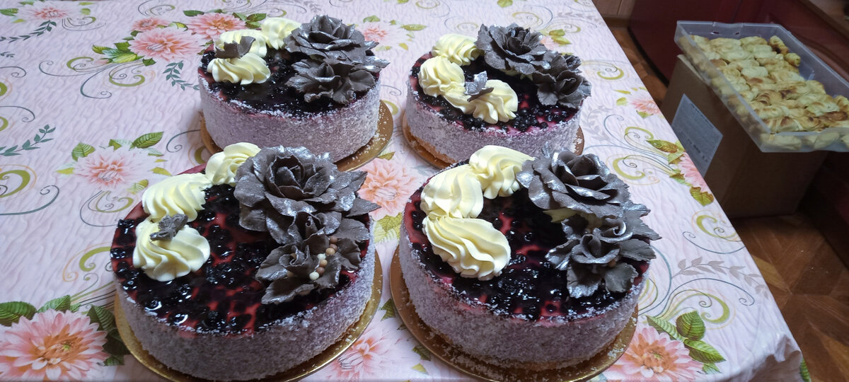 Торт-суфле с черникой "Шьям"