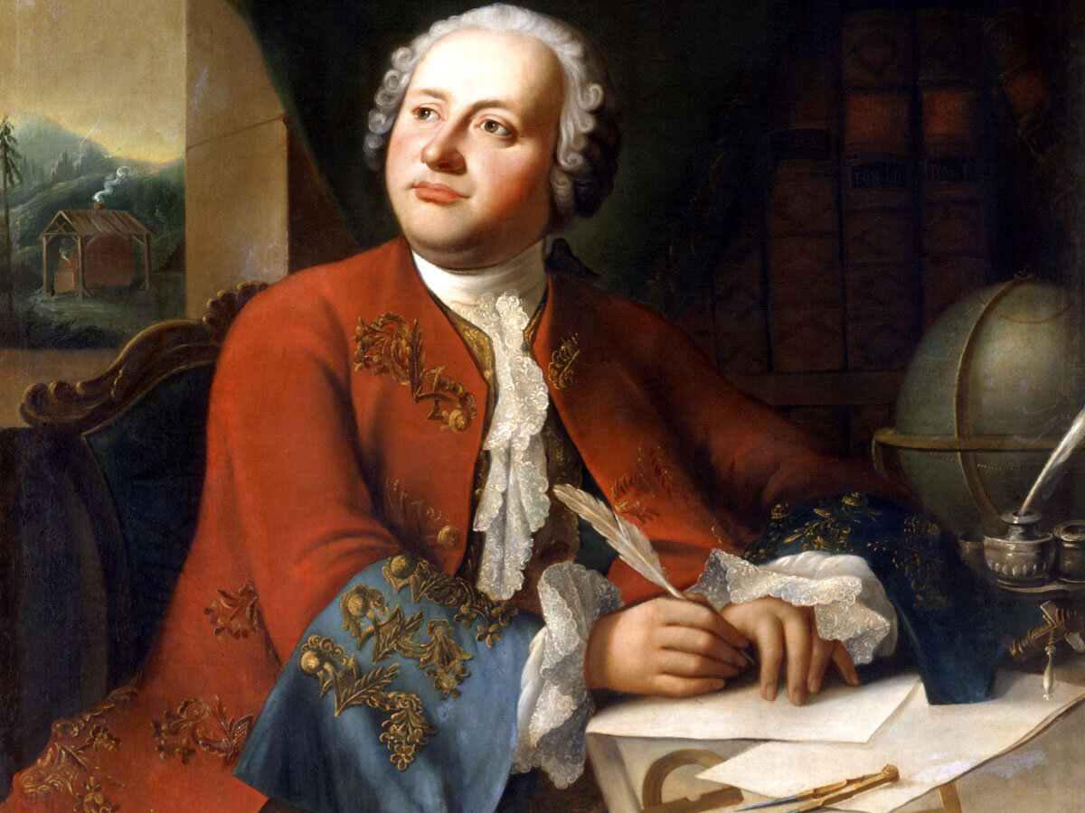 Портрет М. В. Ломоносова художника Л. С. Миропольского (1787)