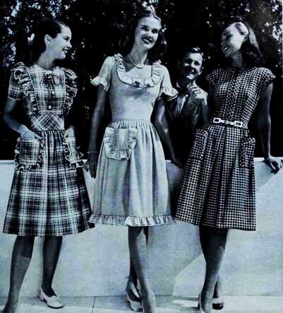 1946 Летние платья для девочек-подростков 