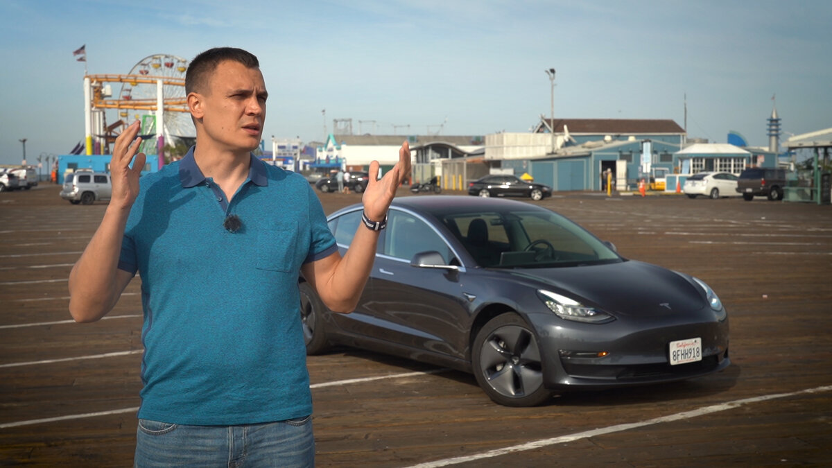 Тест-драйв Тесла Модел 3 в Санта-Моника