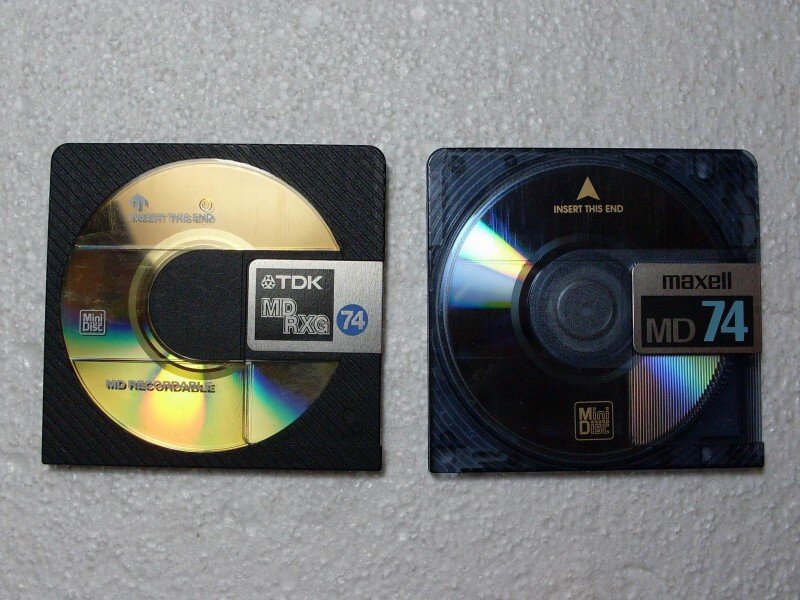 2 перезаписываемых мини диска