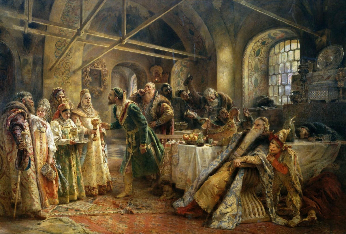 К. Маковский. Поцелуйный обряд.