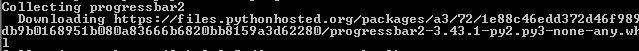 Скачивание progressbar2 посредством pip