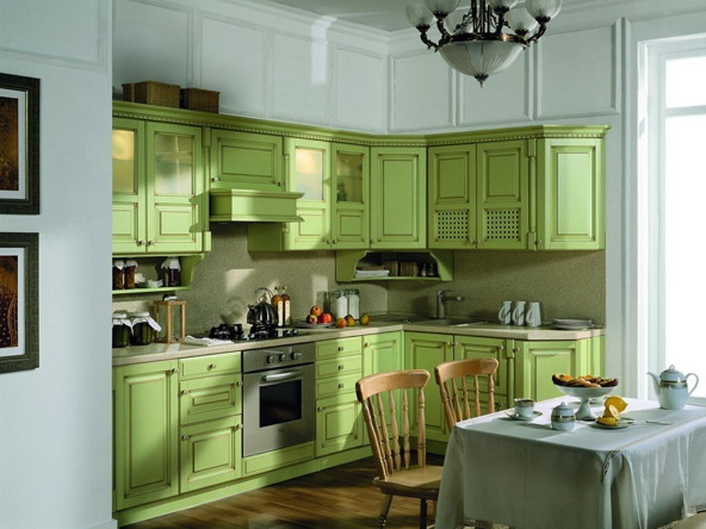 Зеленые кухни - 40 реальных фото современных интерьеров
