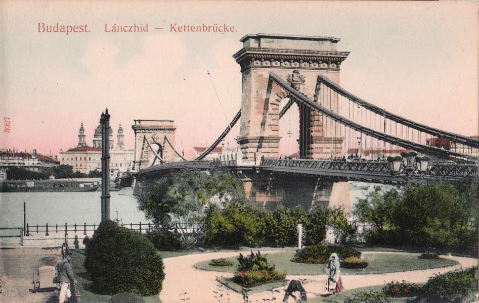 Цепной мост в 1849 году