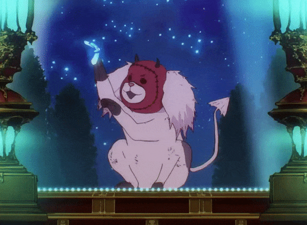 ГИФ'ка из аниме: веселый Кикурагэ играет с бабочками.