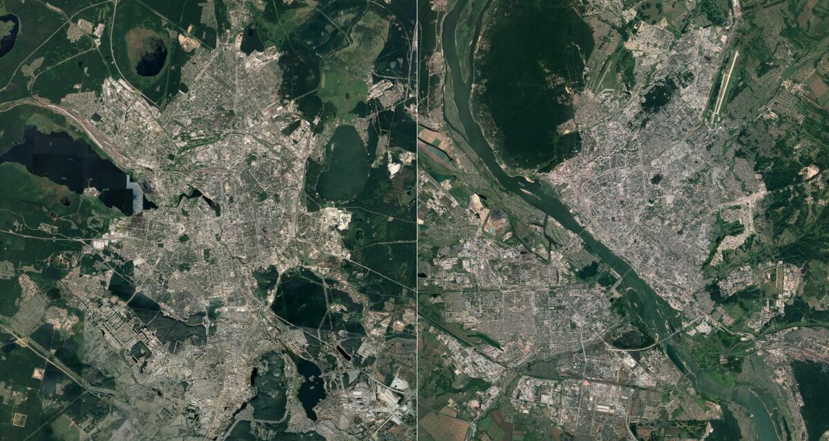 Екатеринбург и Новосибирск