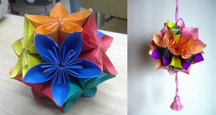Оригами кусудама цветы (44 фото) » идеи в изображениях смотреть онлайн и скачать бесплатно