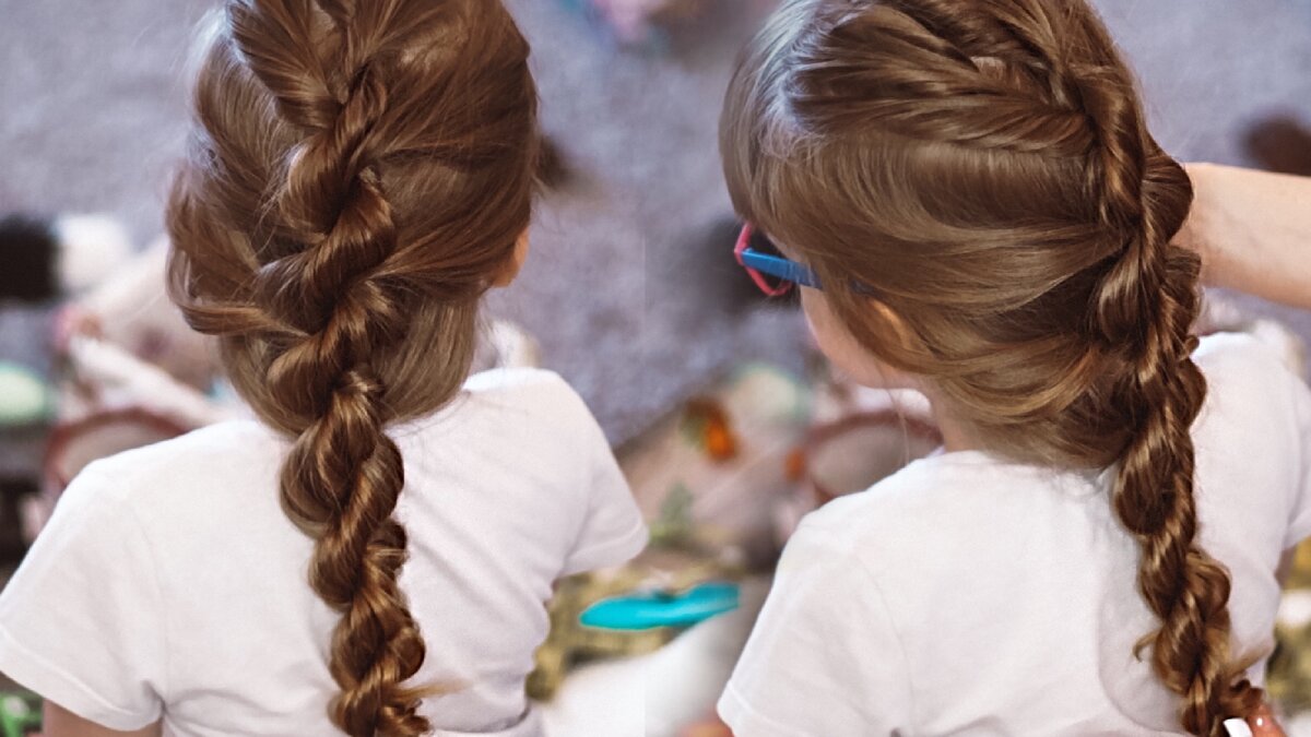 Плетение кос для девочек вокруг головы