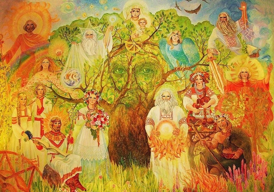 Внуки-листочки, дети-ветки, вы-ствол, предки-корни.