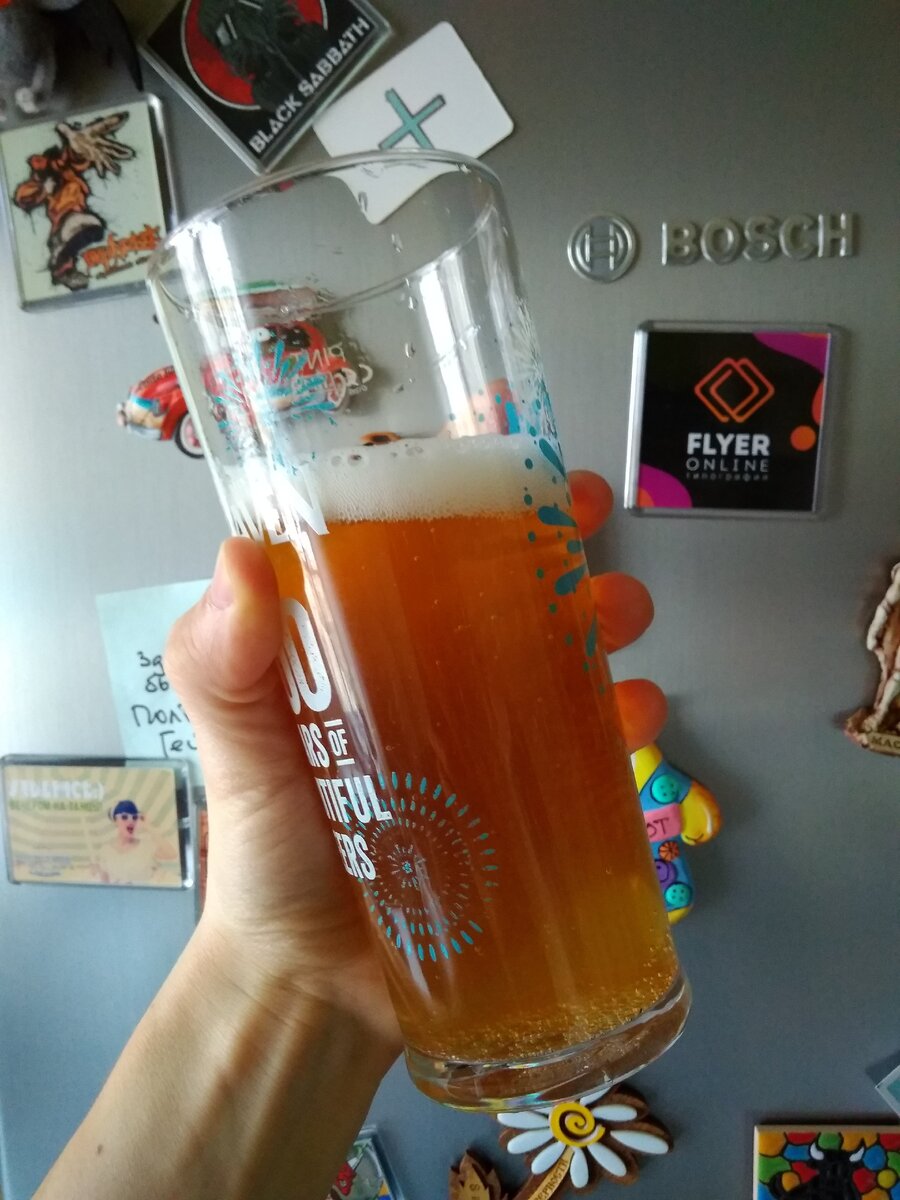 Пена и цвет "Clausthaler Unfiltered" безалкогольное