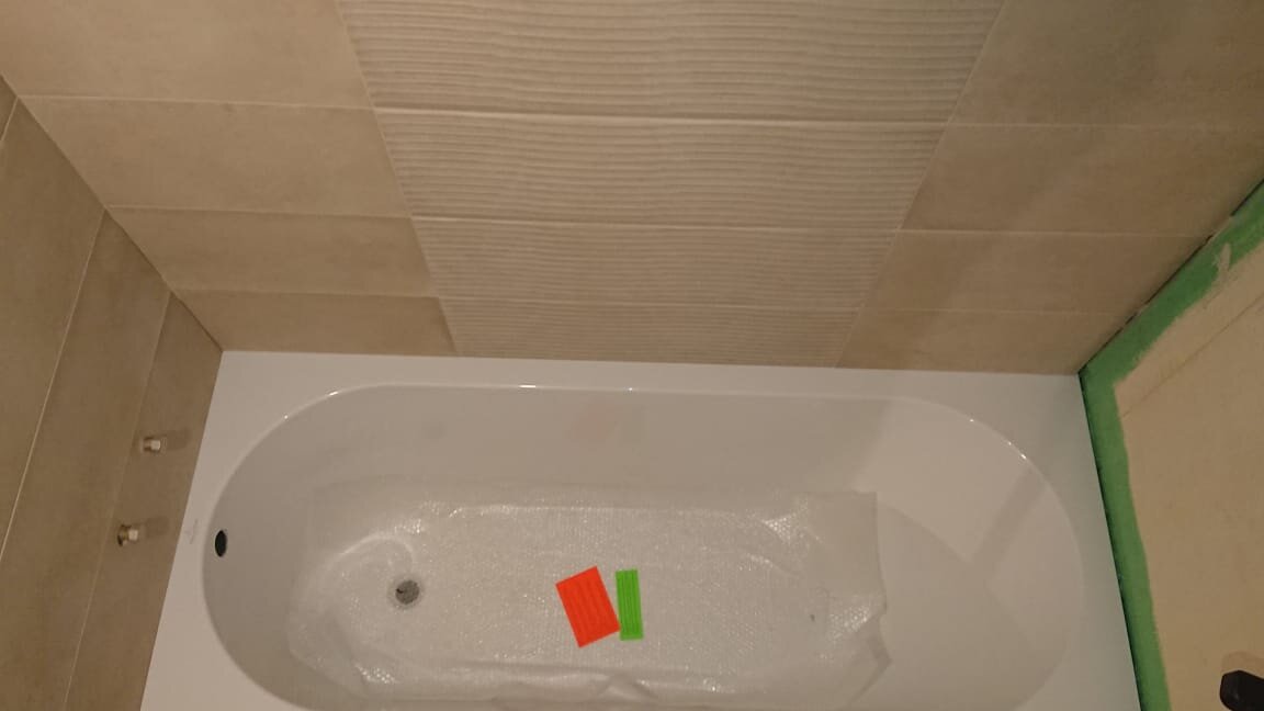 Установка ванны.Фото с нашего объекта