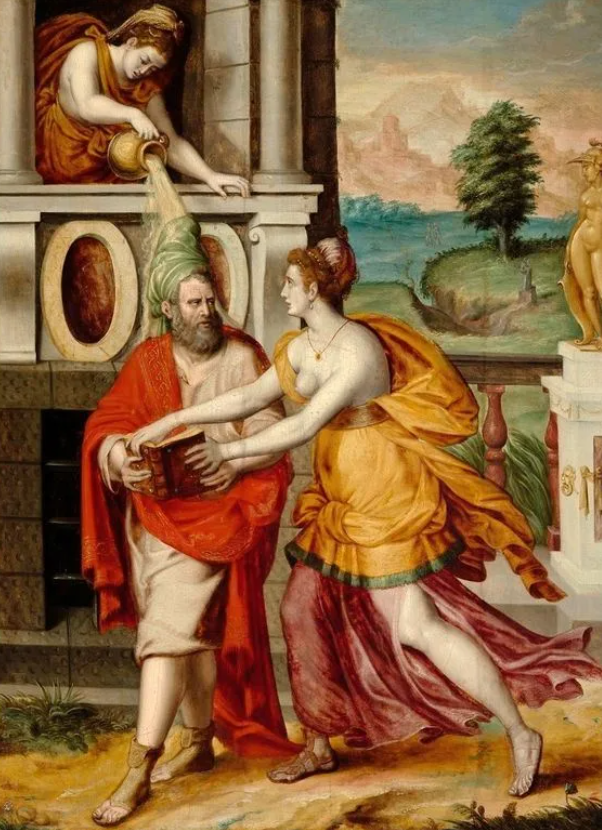 Сократ и его жена Ксантиппа