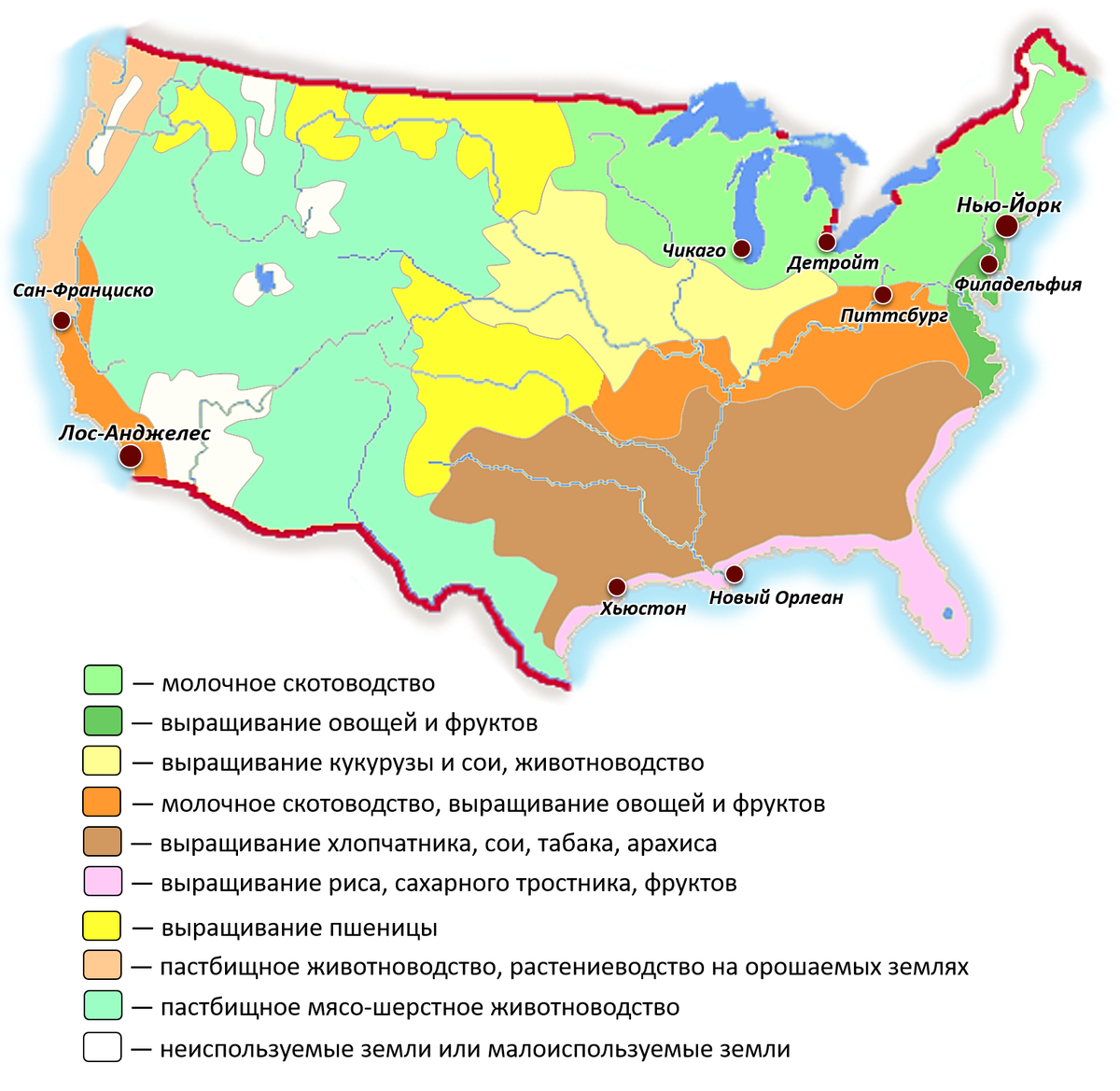 Молочный пояс сша. Сельскохозяйственные пояса США на карте. Сельскохозяйственные районы США на карте. Специализация сельского хозяйства Запада США. Сельское хозяйство США карта.
