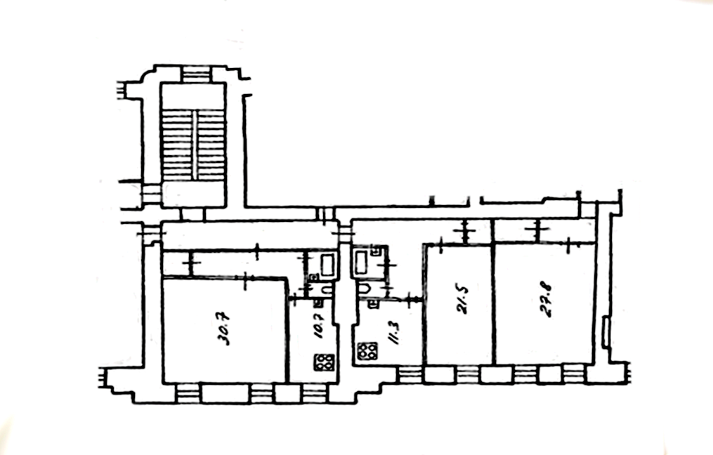 Однокомнатная и двухкомнатная квартиры дома.
