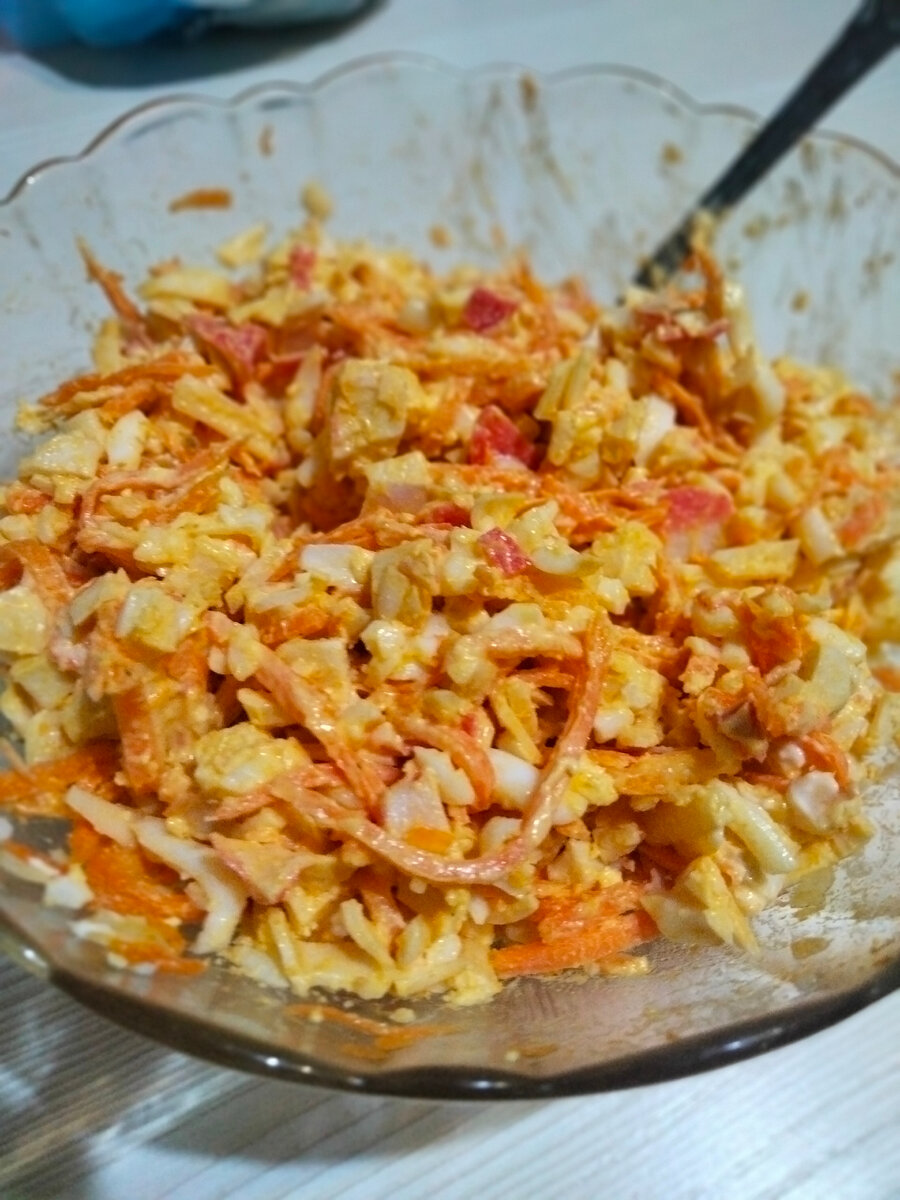 Салат с корейской морковью